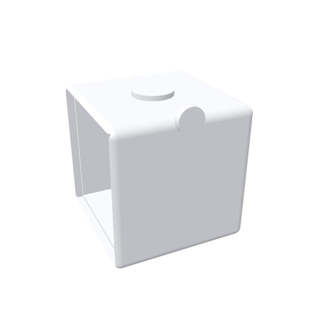 "Diseña la base de un cubo sensorial hueco para electrónica, apto para niños.

    Dimens…