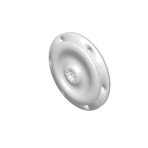A detailed 3D model of a single friction clutch plate with splined center hub, m