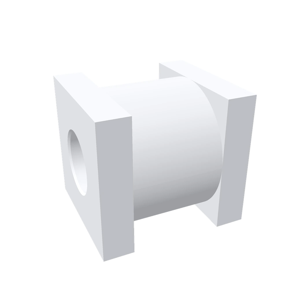Spacer, outer Ø18 mm, inner Ø8 mm, length 20 mm, both ends square