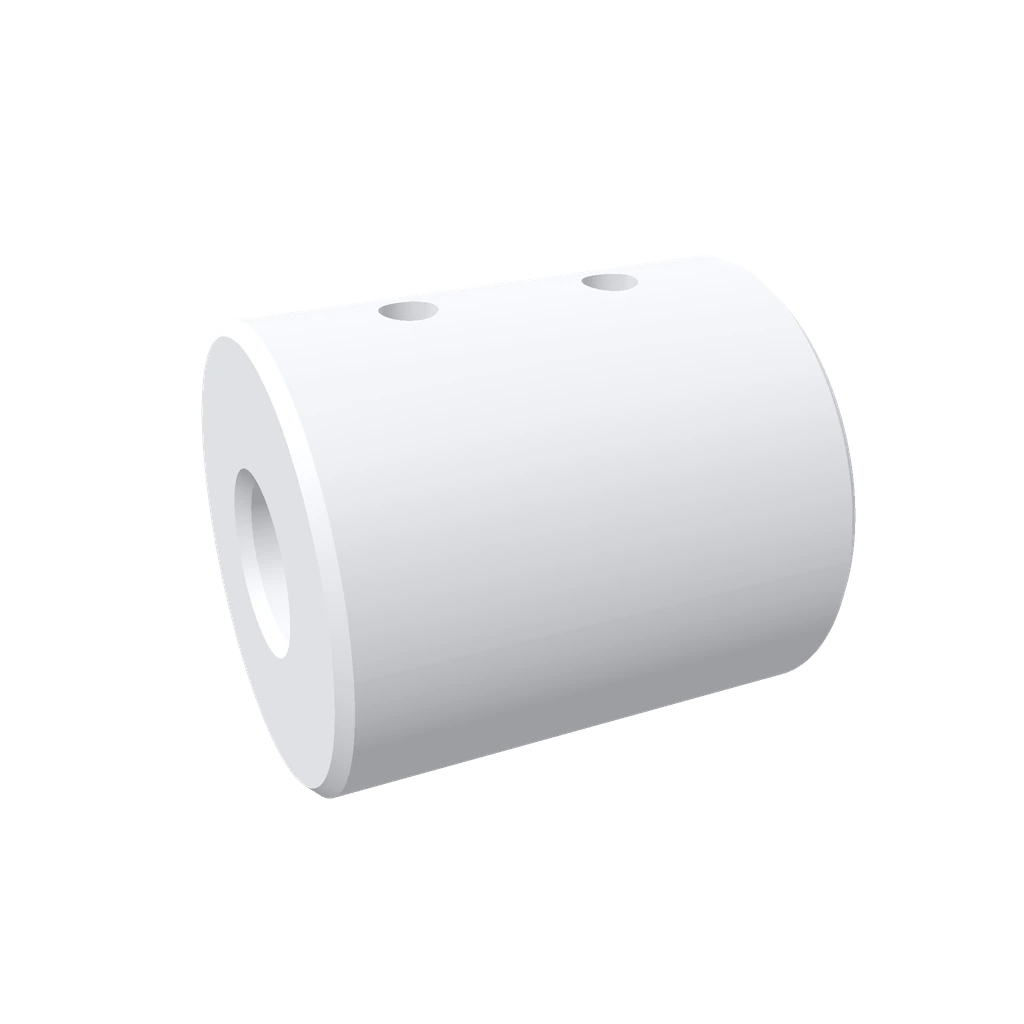 Rigid shaft coupler, outer Ø35 mm, length 40 mm, through bore Ø12 mm, 2 radial M