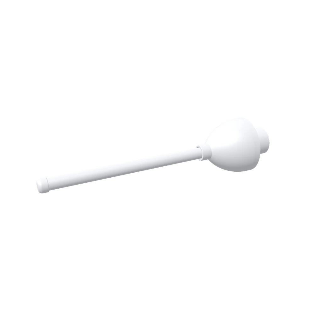 a classic toilet plunger, red rubber cup with wooden handle, professional plumbe