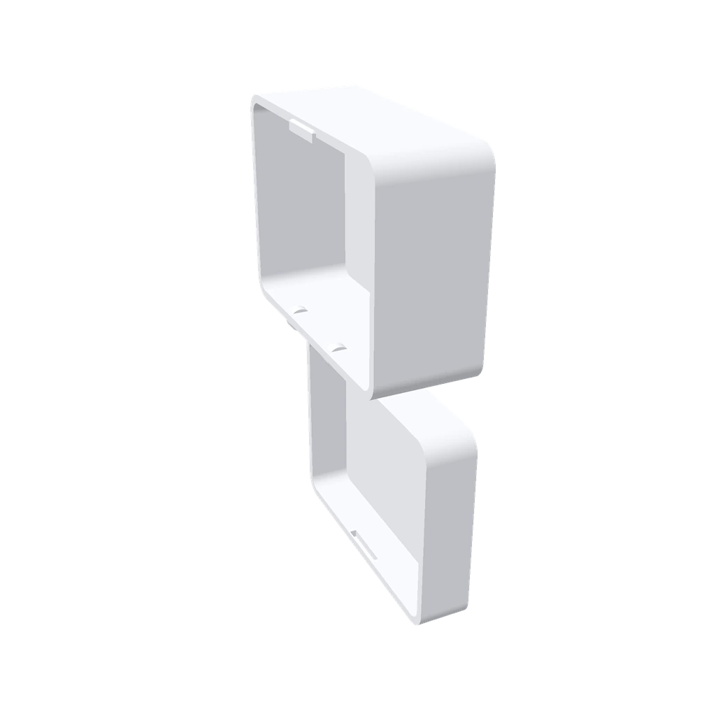 A two-part snap-fit enclosure with print-in-place hinge