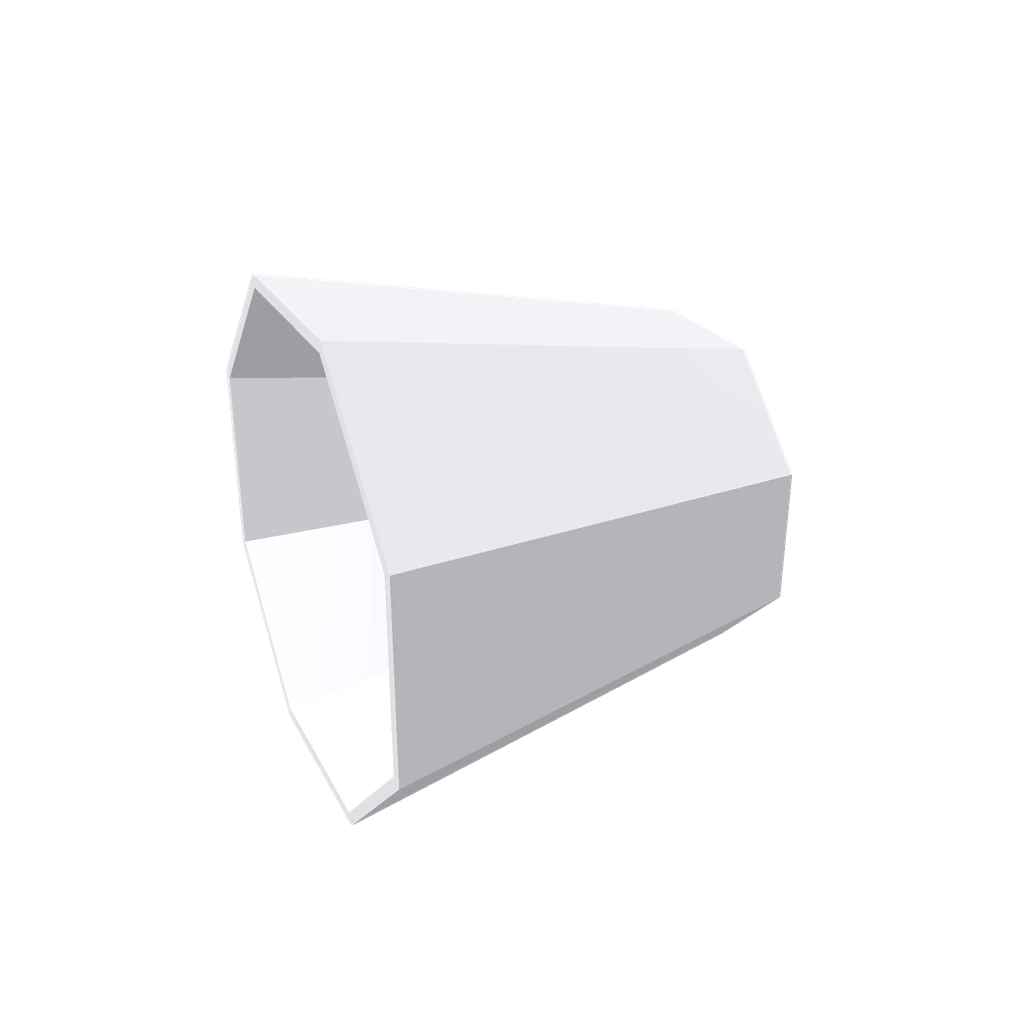 Faceted tapered planter with drainage